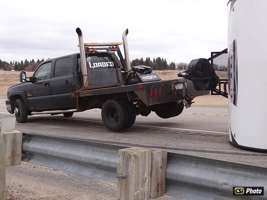 Wind tips trailer April 2, 2015 Hwy 281 Truck Bypass - CSi Photo